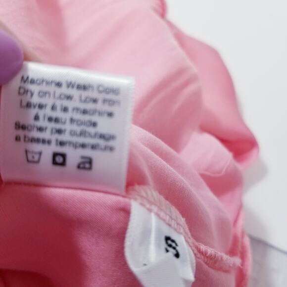 StarkX Pink Satin Geranium Maya Maxi Dress Empire Waist with Pockets - Picture 8 of 11